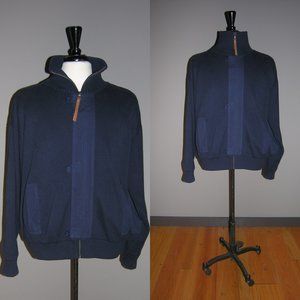 J PETERMAN Land & Sea lined Mens sweater jacket L